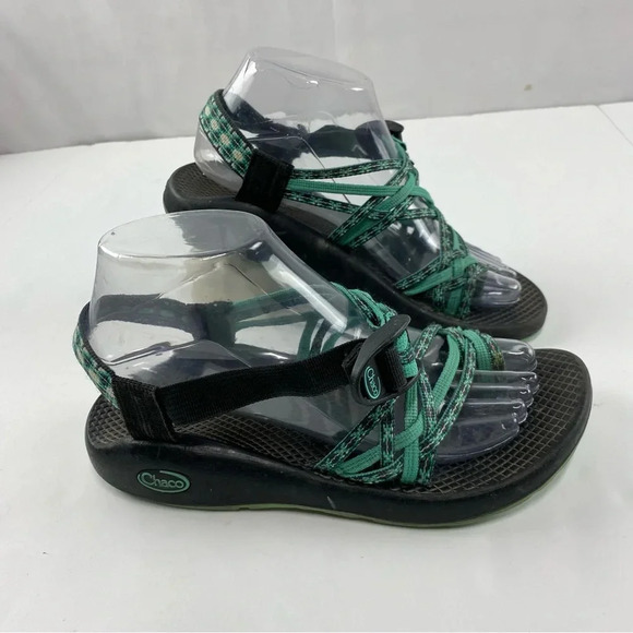 Chacos Womens 7 ZX/3 Classic Sport Sandals Chuckwalla Aqua Teal SEE ALL PICS. - Picture 1 of 6